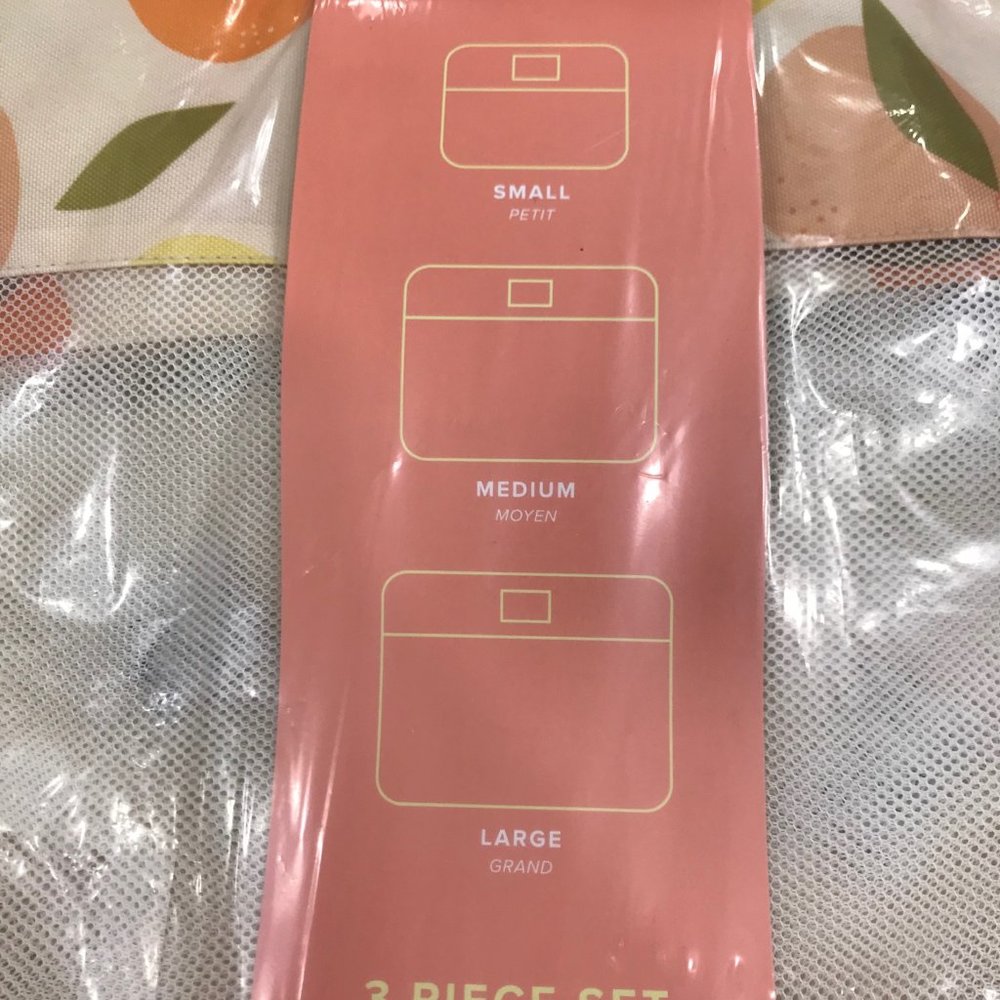 Calpak Peach & Lemon Pattern Packing Cube Set - Picture 4 of 6